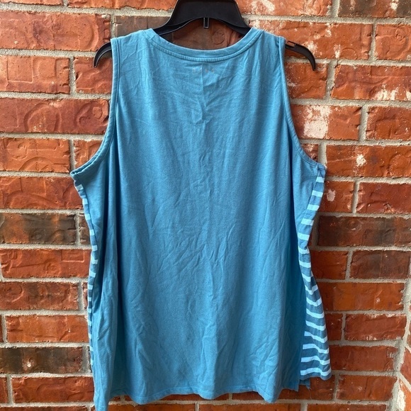 Livi Womens 18/20 Blue Graphic Tank Top Strong Is Beautiful - Picture 3 of 7